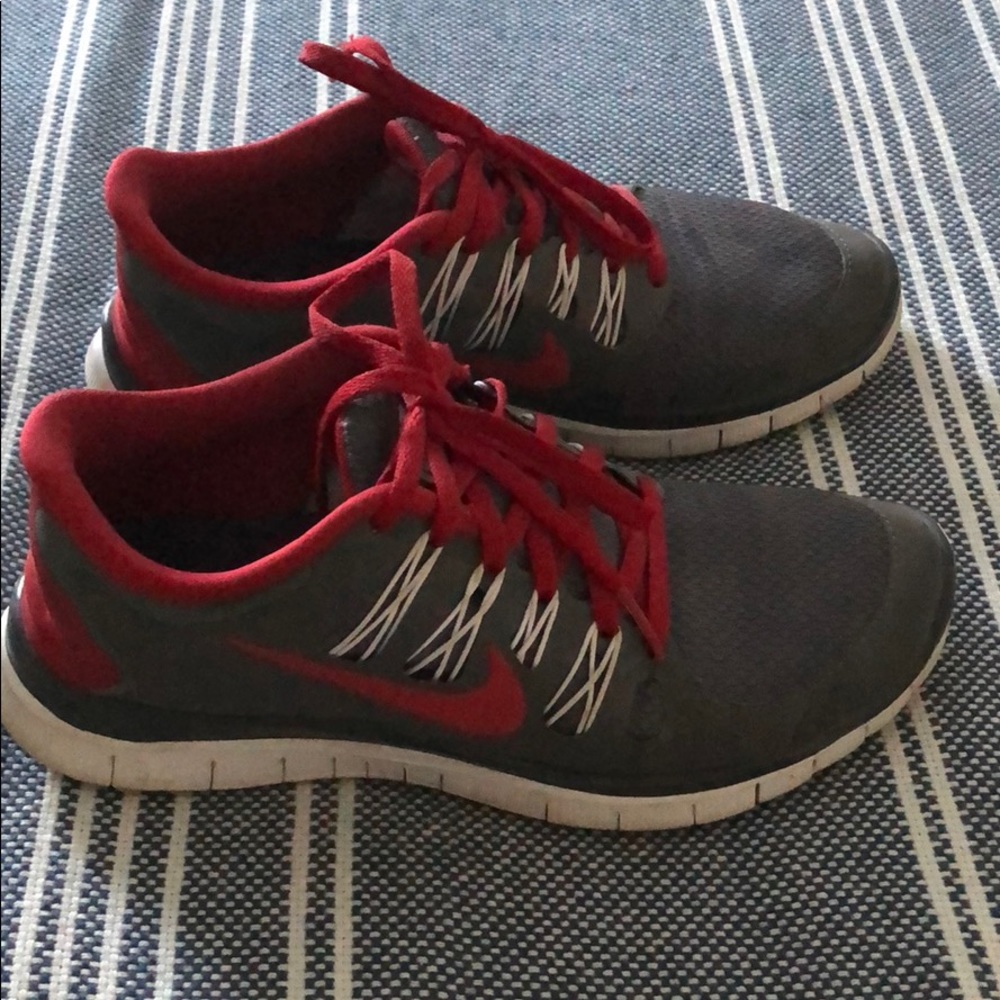 Gray and Red Nike ID